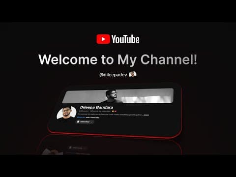 Welcome to My Channel!